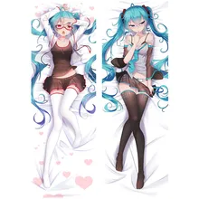 Японские Аниме подушки Hatsune Подушка «Мику Хацунэ» покрытие 3D двухстороннее постельное белье обтягивающий наволочка gitfs сексуальный Чехол dakimakura