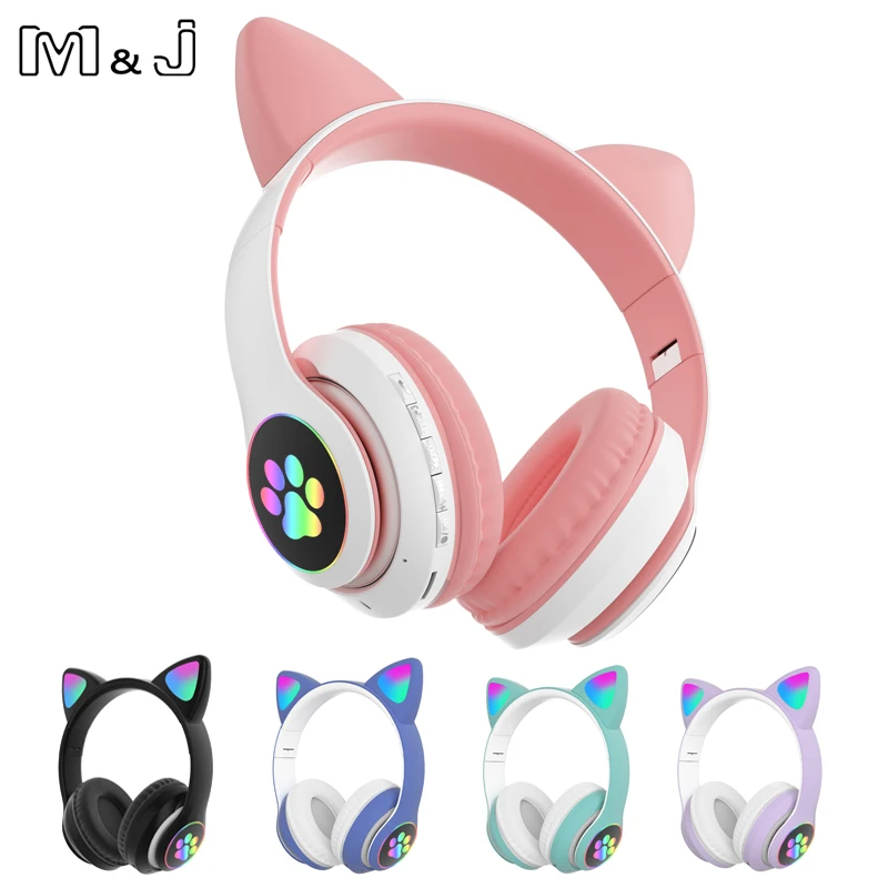 

Bluetooth-наушники с кошачьими ушками, со светодиодсветодиодный подсветкой
