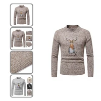 warm stylish casual men sweater pullover spring sweater elk for home
