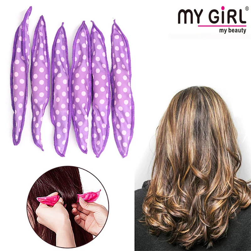 

Purple Dot Hair Rolls Pear Flower Head Curly Hair Sponge Hair Salon Roll Creative Sleep Magic Dry Hair Roll