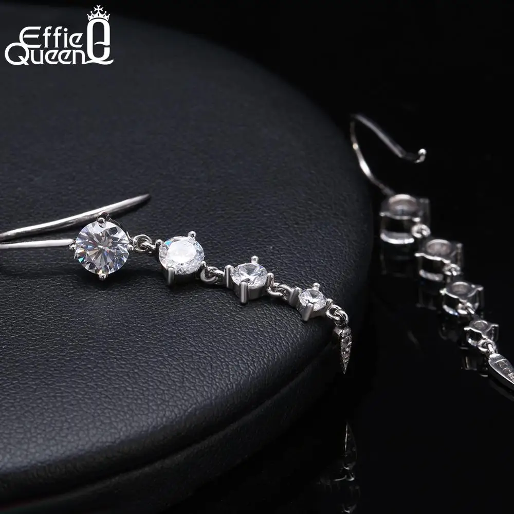 Женские серьги подвески из серебра 925 пробы с фианитом|Серьги-подвески| |