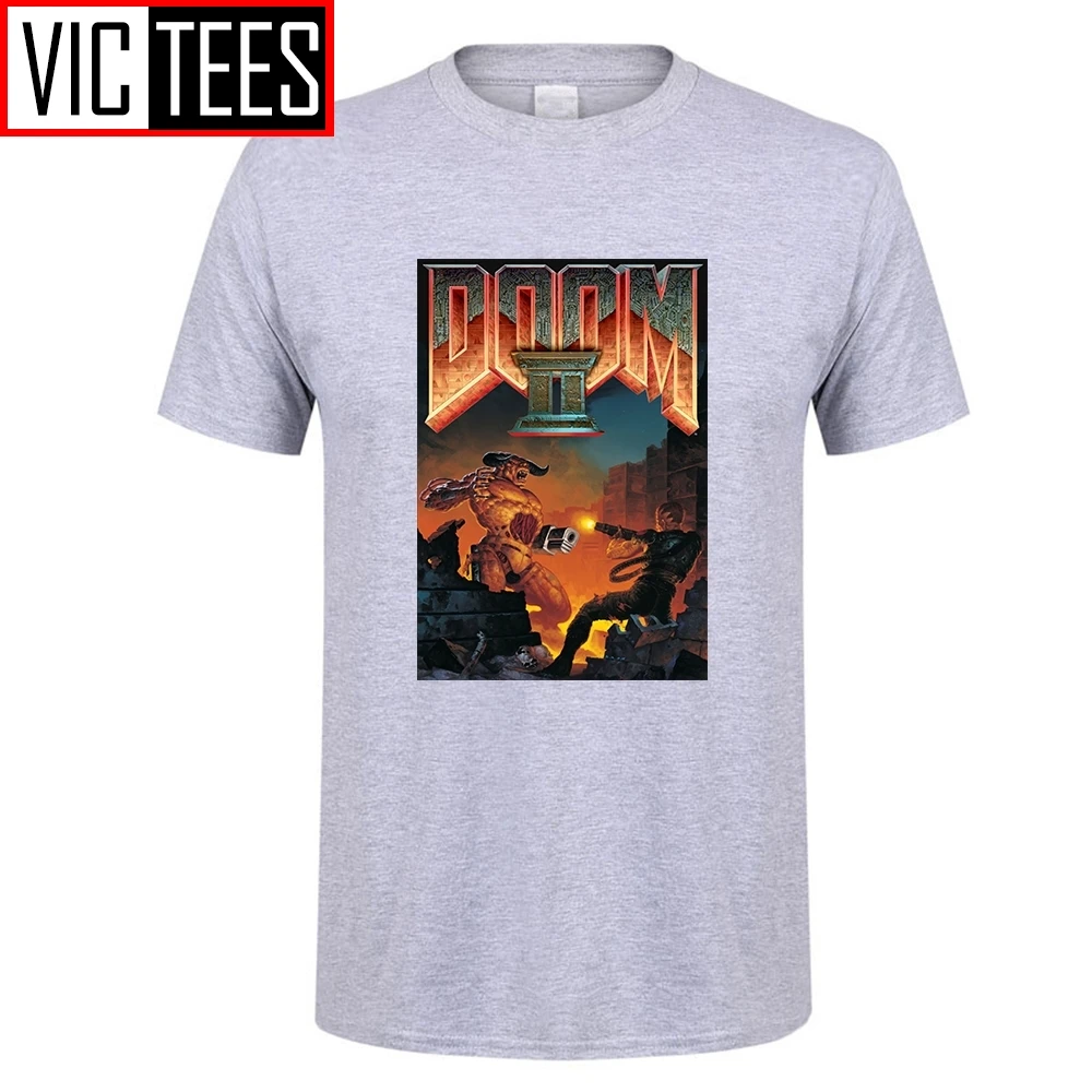 Мужские футболки Baisc Doom II Hell On Earth 1994 мужские с круглым вырезом популярные