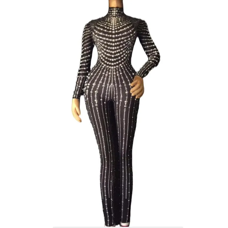 

Индивидуальное Женское боди с жемчужинами, сексуальное облегающее боди, комбидресс для бара, певицы, для проведения выступлений, для празднования дня рождения