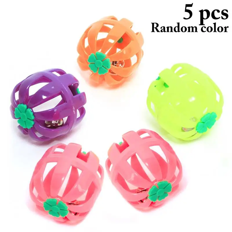 

5PCS/Set Funny Cat Bell Toy Hollow Out Pumpkin Shaped Kitten Ball Toy Training For Cat Kitten Interactive Toy Pet Supplies