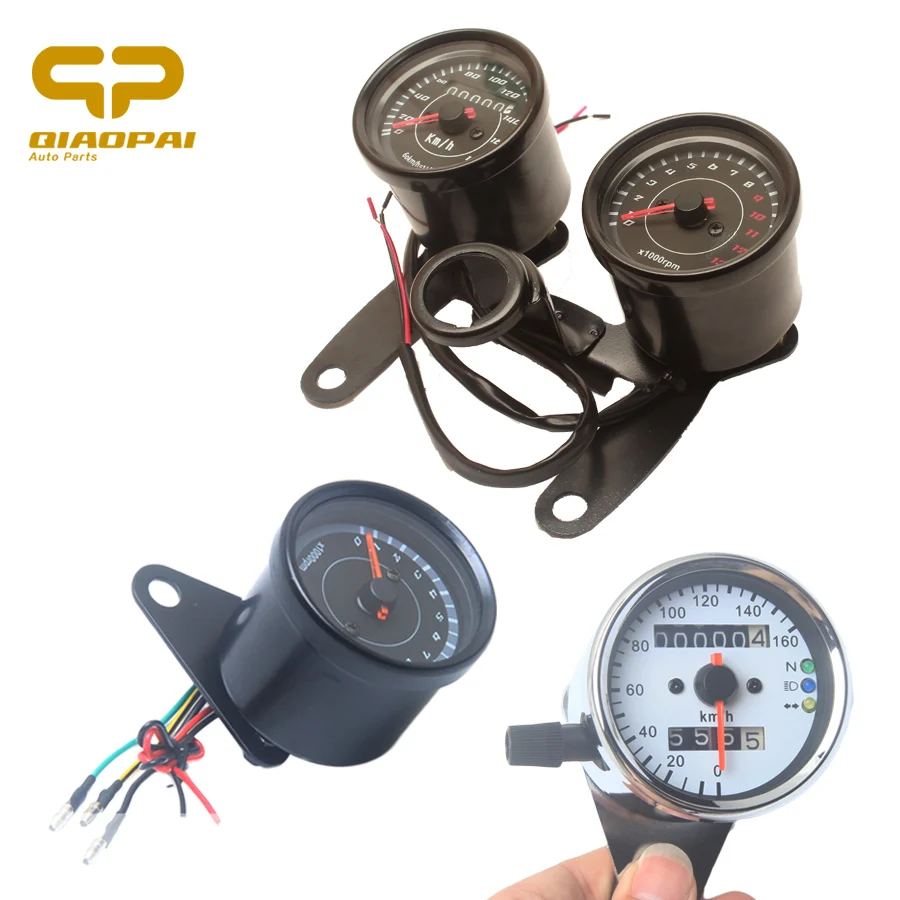 12 В мотоцикл скорость метр одометр цифровой скутер Тахометр универсальный