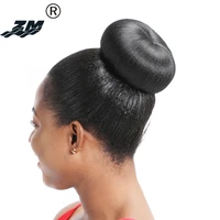 zm hair synthetic straight hair bun extension short black hair buns donut chignon wrap ponytail hair tail updo for women