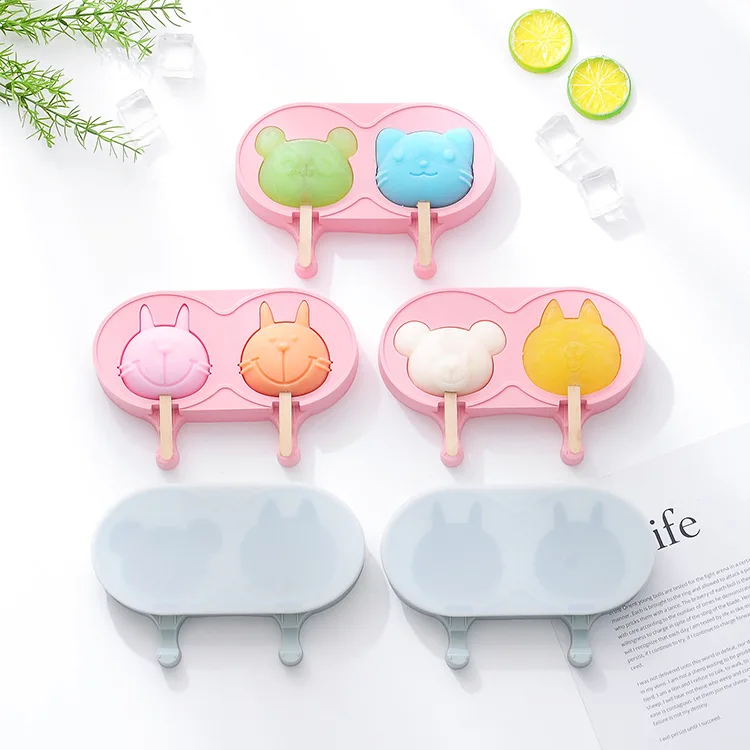 

1Pc Cartoon Silicone Ice Cream Mold DIY Handmade Creative Ice Cream Popsicle Popsicle Mold Homemade Kitchen Tools Ice Box