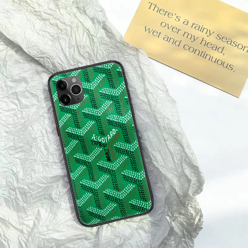 

French Luxury Luggage Brand Phone Case For Iphone 11 12 Mini PRO XR X XS MAX 6 6s 7 8 Plus 4 5 5s SE 2020 black Cover Trend
