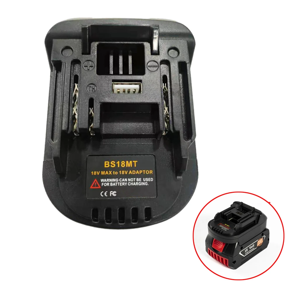 Адаптер для аккумулятора Bosch 18 в BAT619G/620 преобразователь литиевых батарей Makita BL 1860