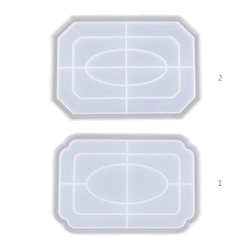 

Storage Tray Crystal Epoxy Resin Mold Plate Dish Silicone Mould DIY Crafts Jewelry Casting Tool