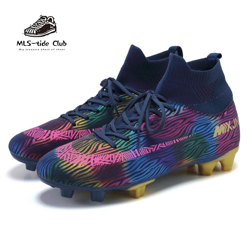 

Explosive Men's High-top Football Shoes Non-slip, Comfortable And Breathable 5 Colors Optional Long Nails + Broken Nails 35-44