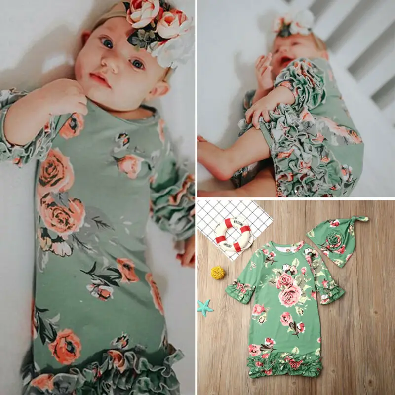 Pudcoco/Детские спальные мешки с цветочным рисунком; одеяло для новорожденных; Пеленальное платье; комплект из 2 предметов; сезон осень-весна