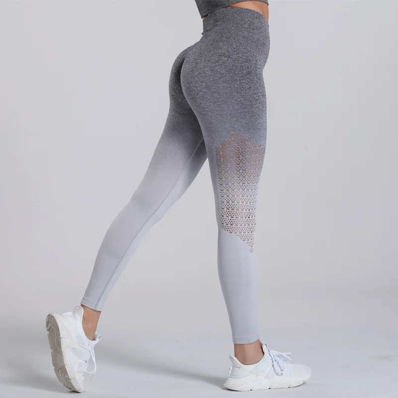 

Sports Leggings For Women Gym Ombre Yoga Pants Fitness Womens Tights Workout Squaf Proof Strench Leggins Feamle Running Trousers