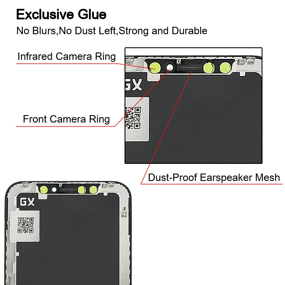 Pantalla LCD AMOLED GX para iPhone X XS, repuesto de montaje de digitalizador t&aacute;ctil, reparaci&oacute;n perfecta, AAA +++, 5 unids/lote-5