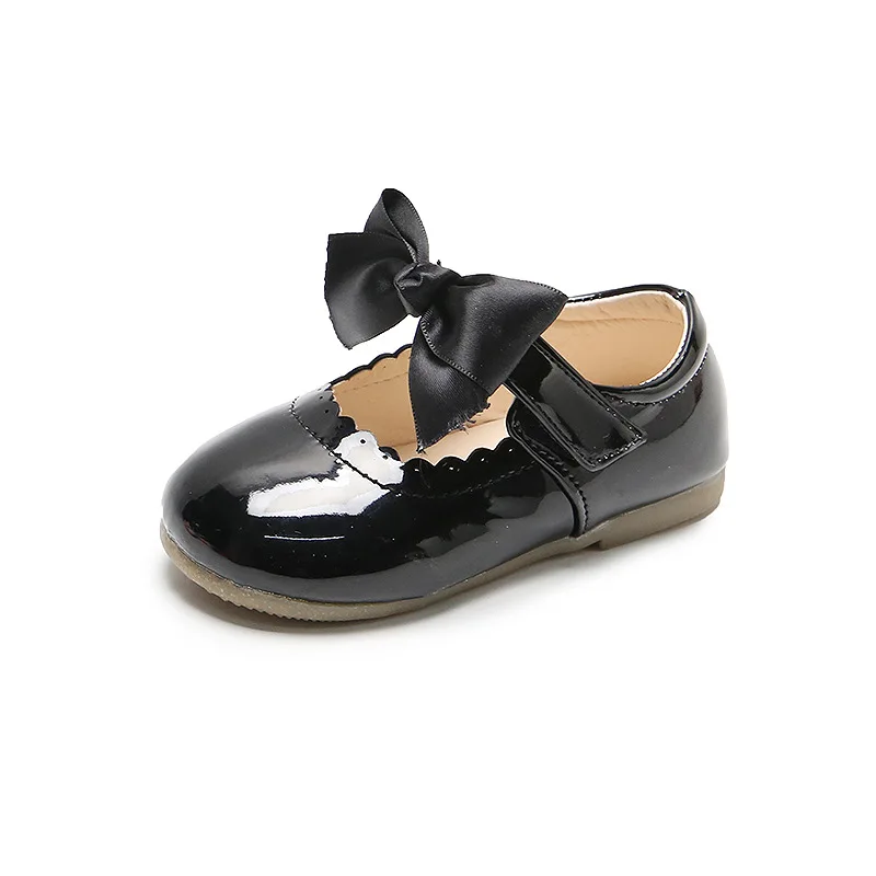 

Toddler Infant Kids Girl Lace Crystal Bright Princess Party Leather Shoe Dance Shoe Solid Hook & Loop Children's Shoes For Girls