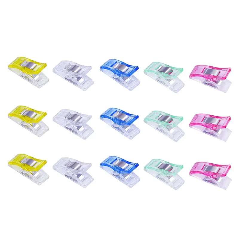 Разноцветные пластиковые зажимы для рукоделия шитья и вязания|Зажимы одежды| |