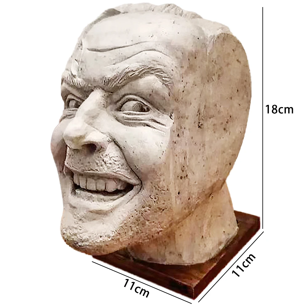 

New Sculpture of The Shining Bookend Library Heres Johnny Sculpture Resin Desktop Ornament Book Shelf Shelf Home Decoration