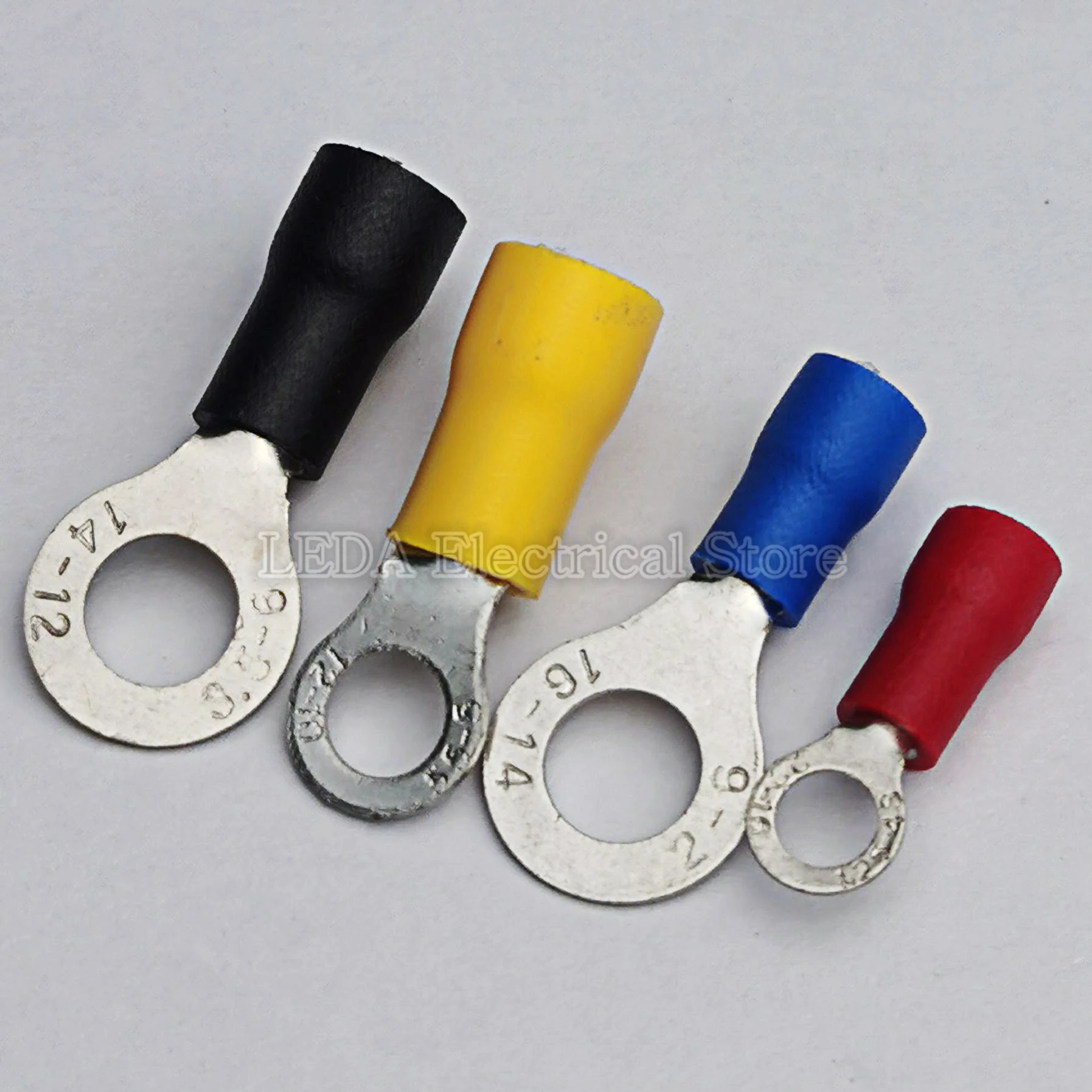 100 шт. RV2 3 5 8 холодный отжим клеммы O Тип круговой предварительно Изолированный