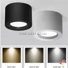 Светодиодный светильник, установленный на поверхности, 5 Вт, 7 Вт, 9 Вт, 12 Вт, 15 Вт, 18 Вт, 30 Вт, белыйчерный корпус, потолочный Точечный светильник AC220 в, домашний декор