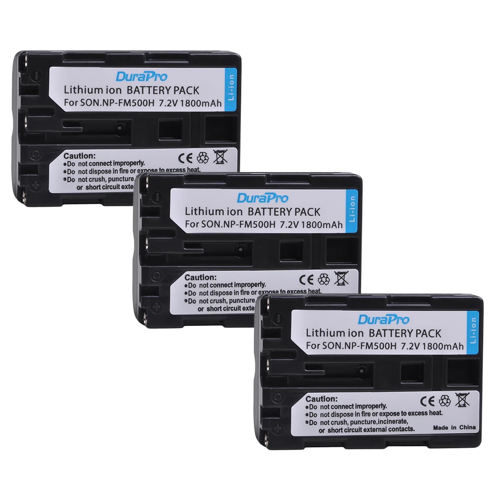 Аккумуляторная батарея DuraPro для камеры Sony A57 A65 A77 A99 A350 A550 A580 A900 1800 мАч|np fm500h|camera