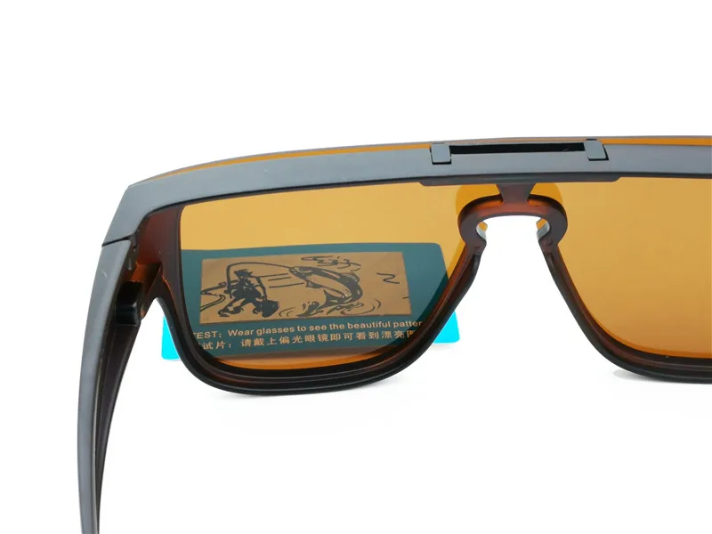 New style flip up and fit over UV polarized one body lens outdoor driving fishing rising sports square sunglasses for Myopia 501