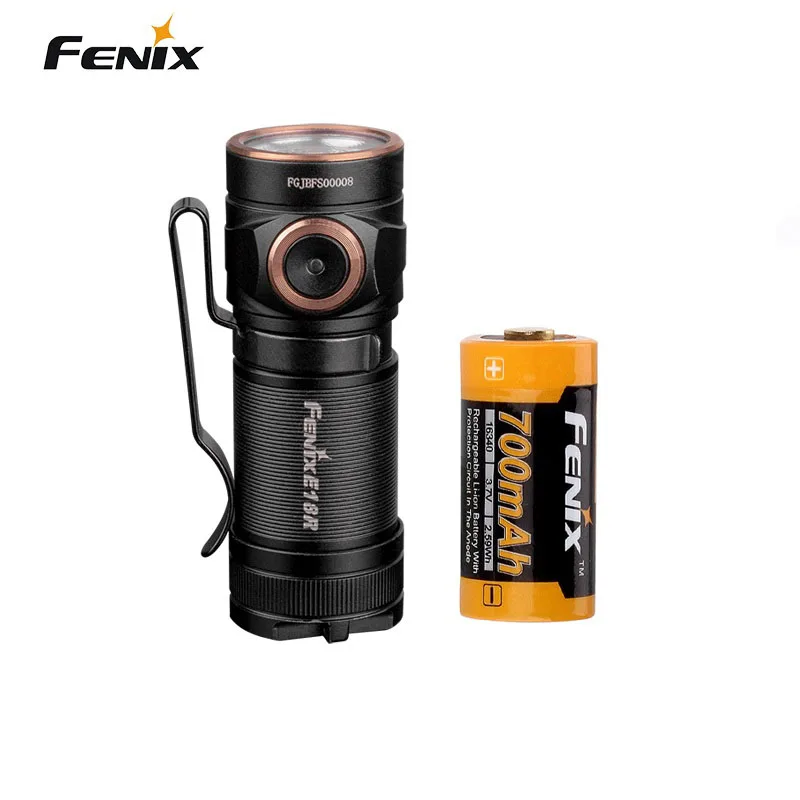 

Fenix E18R Cree XP-L HI LED 750 lumens 16340/CR123A magnetic charging EDC flashlight with 16340 battery torch