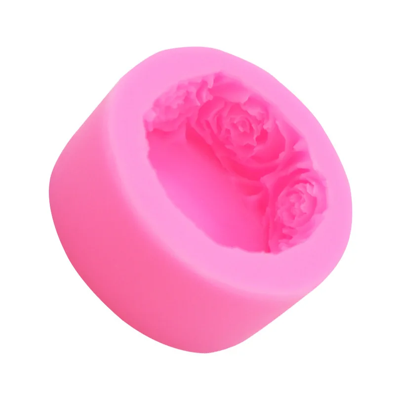 

3D Round Rose Flowers Shape Silicone Soap Mold DIY Handmade Soap Molds Soap Making Fondant Cake Candle Molds Craft Decoration