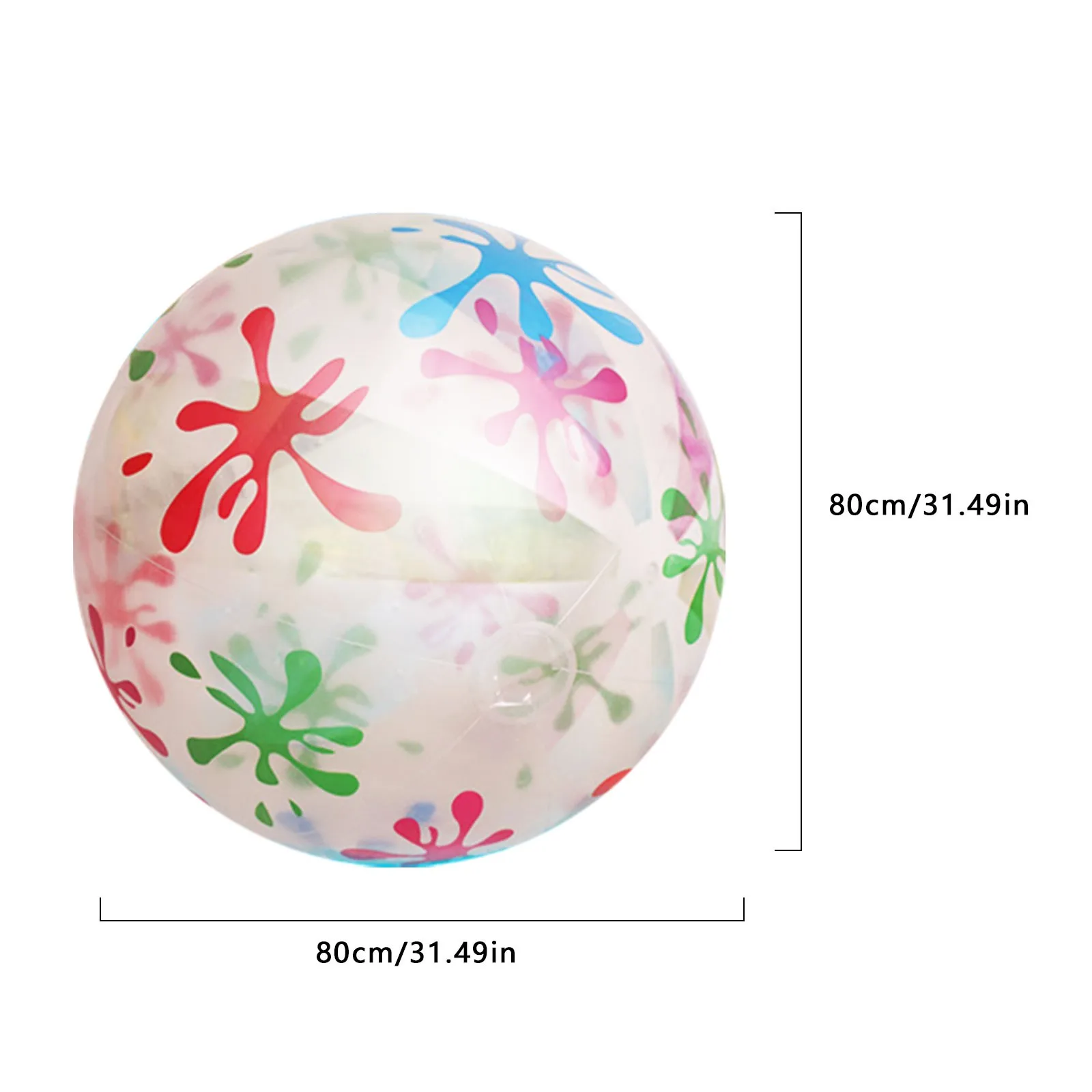 

Large Inflatable Transparent Beach Ball Summer Outdoor Children Play Toy Ball Seaside Beach Game Ball 80cm Ballon Gonflable#Z