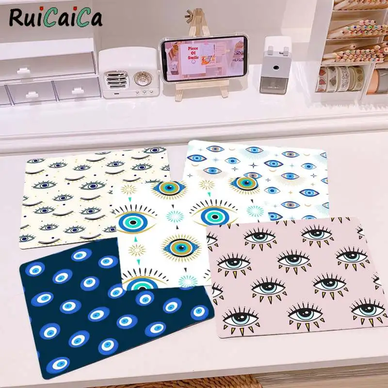 

Новинка от RuiCaiCa, винтажный крутой Коврик для компьютерной игровой мыши с принтом сглаза, гладкий коврик для письма, настольные компьютеры, и...