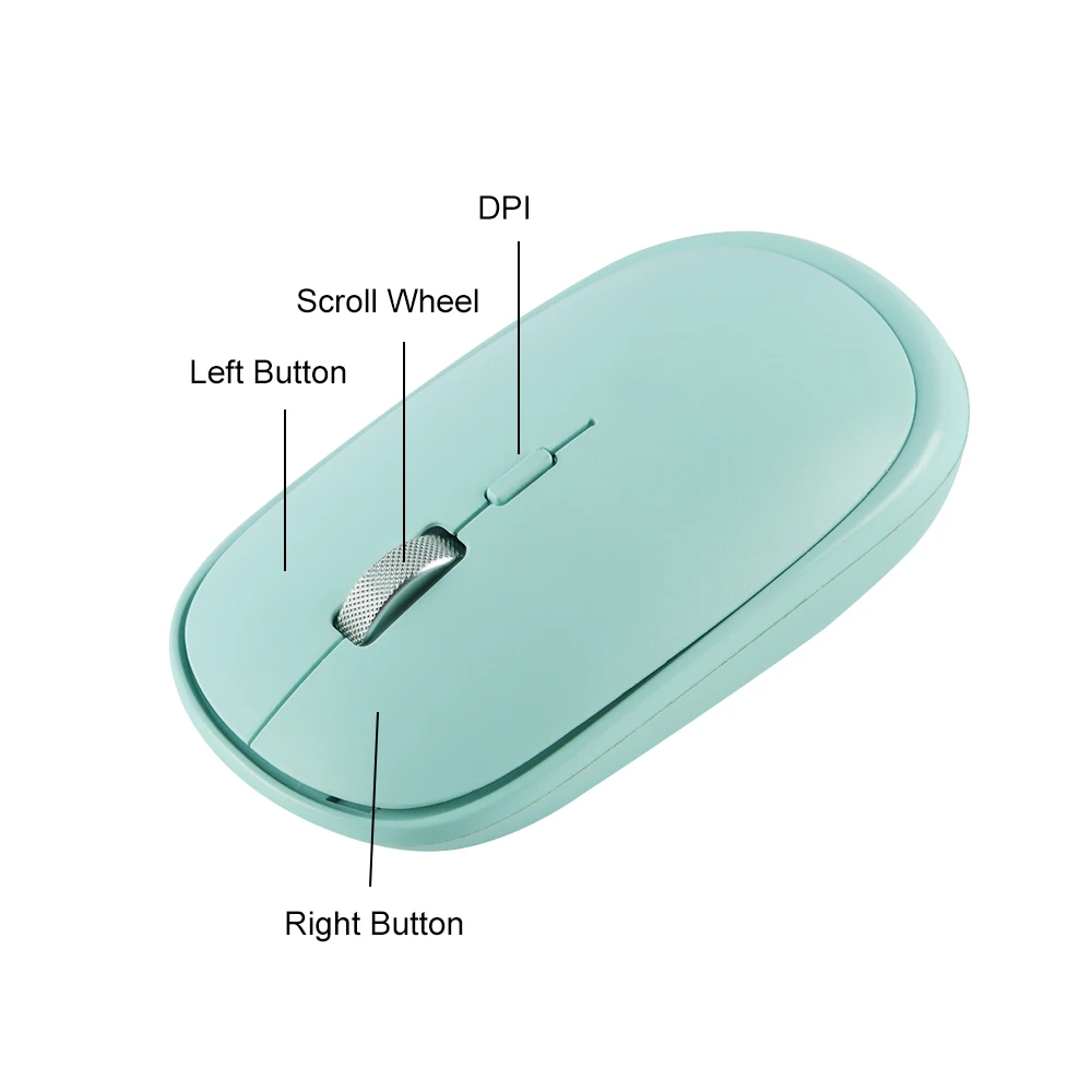 USB оптическая беспроводная мышь ультратонкая Bluetooth эргономичная игровая 1600DPI