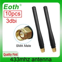 eoth 10pcs 433mhz antenna 3dbi sma male lora antene pbx iot module lorawan signal receiver antena high gain