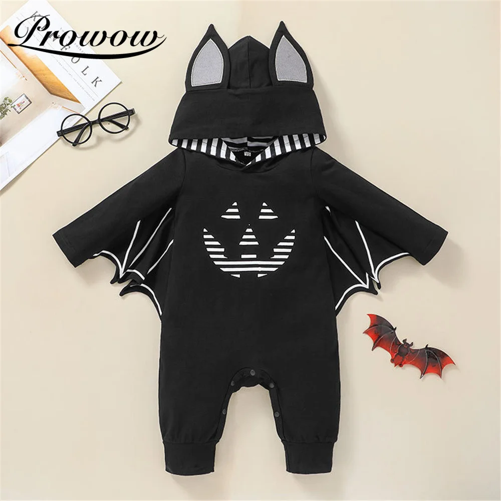 

Prowow Cosplay Bat Baby Halloween Costume Patchwork Baby's Rompers Festival Newborns Jumpsuits For Kids Boys Clothing Overalls