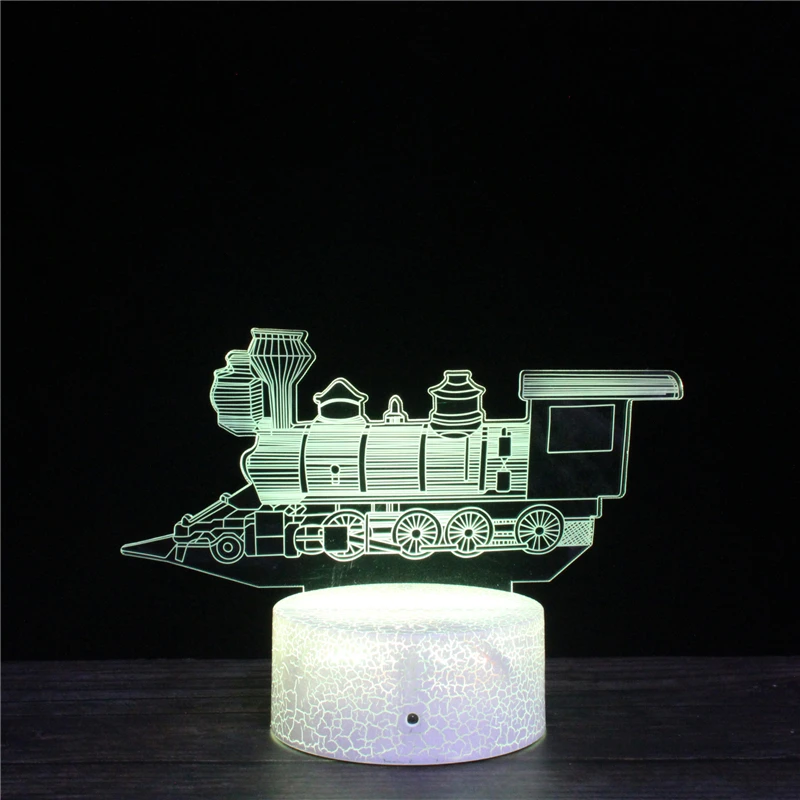 

3D Lamp 7 Colors Steam Trian Changing Locomotive Engine USB Night Lamps LED Lights for Birthday Gifts Support Drop shipping GiC