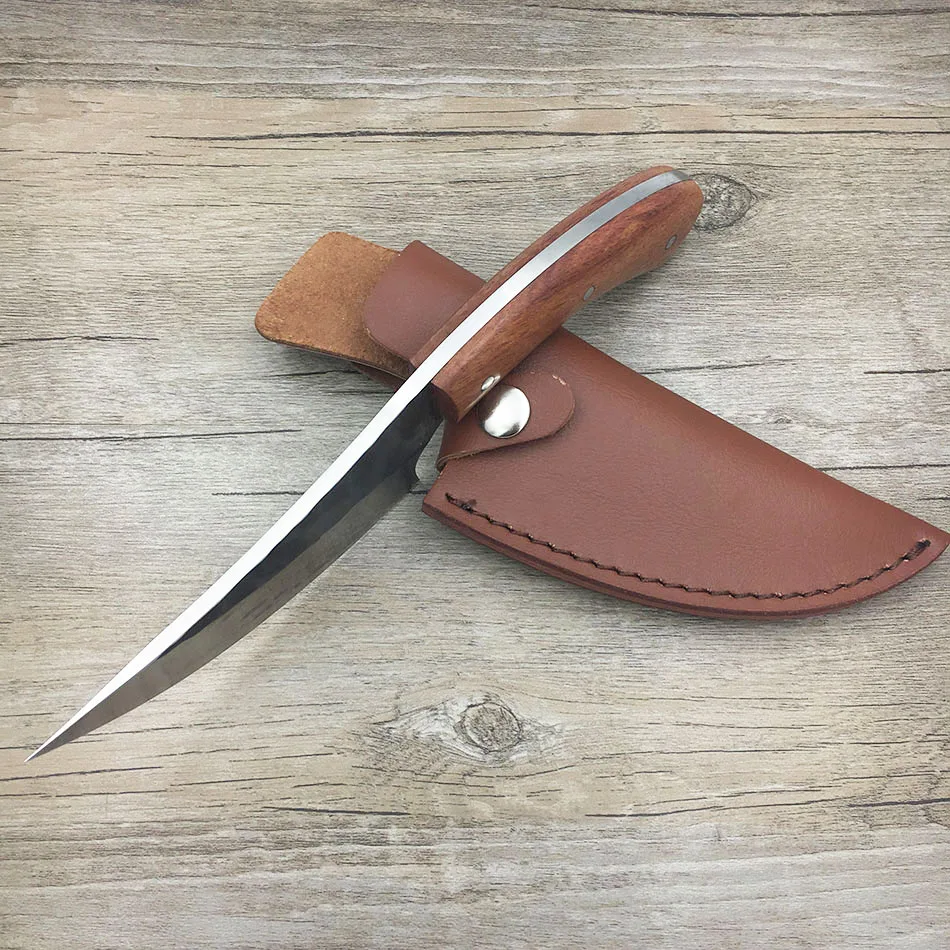 Острый нож из высокоуглеродистой стали ручной работы фиксированный охотничий
