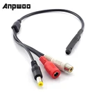 Звуковой Монитор, аудиоприемник, 12 В постоянного тока, аудиомикрофон, Кабель Питания RCA для камеры видеонаблюдения Cctv, DVR