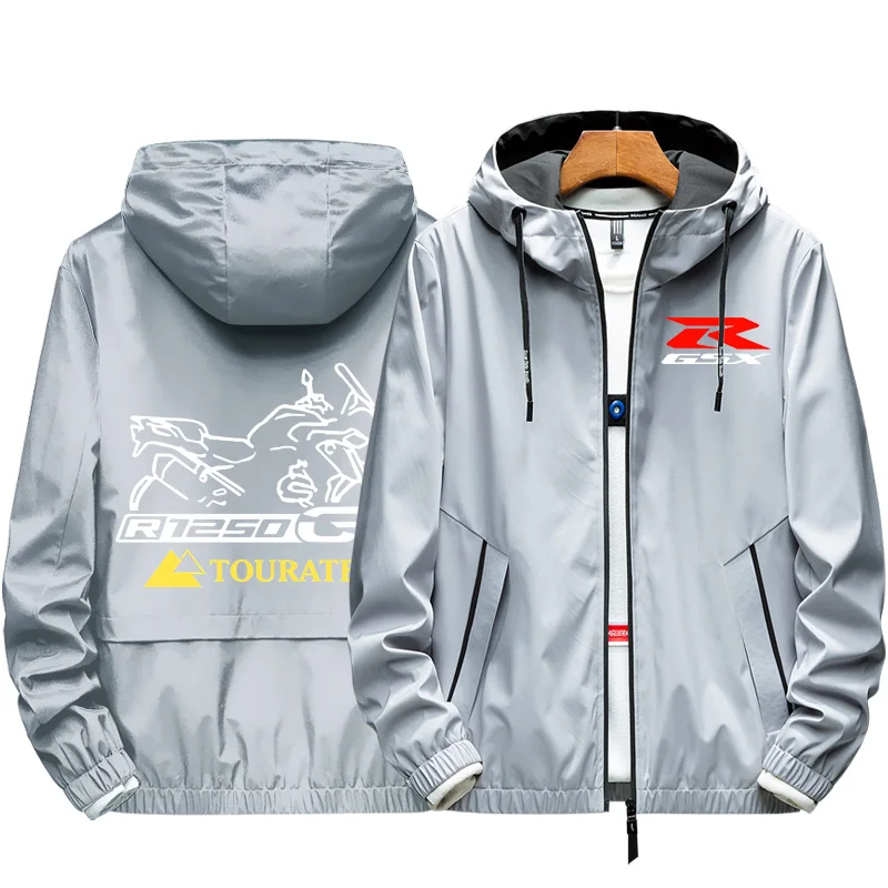 

2021 Spring Autumn Bomber Jacket Gsx-r Men's Zipper Coat Elastic Casual Windbreaker Sports Men Outdoor Clothing Top