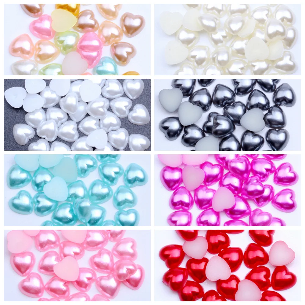 1000 шт. 4 мм разноцветная жемчужная отделка сделай сам полимерные полусердца