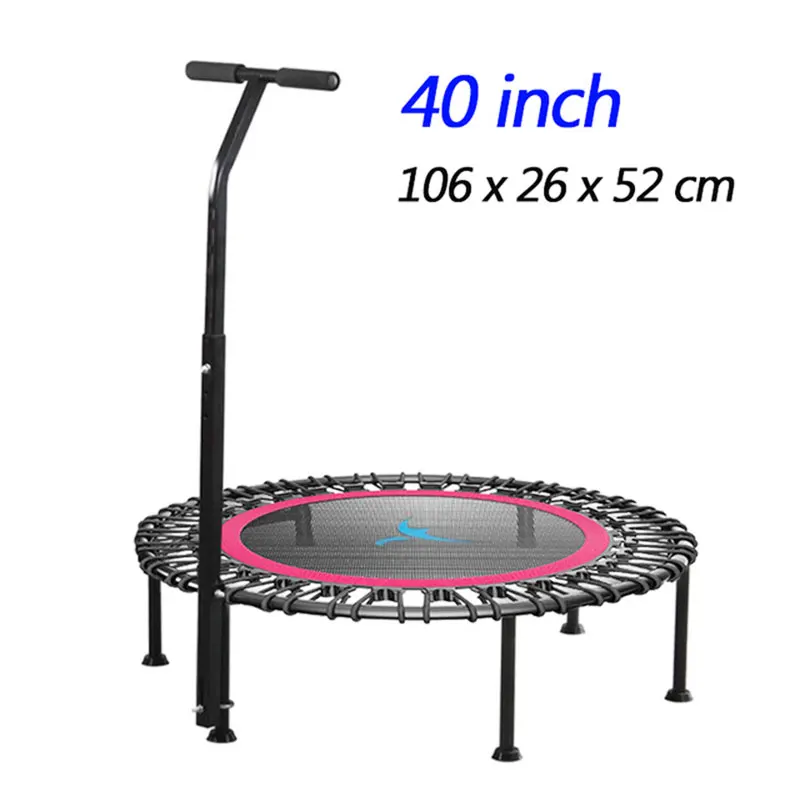 Mini Silent Indoor 40&quot Fitness Trampoline With Adjustable Handle length Adults Kids GYM Sports Equipment | Спорт и развлечения