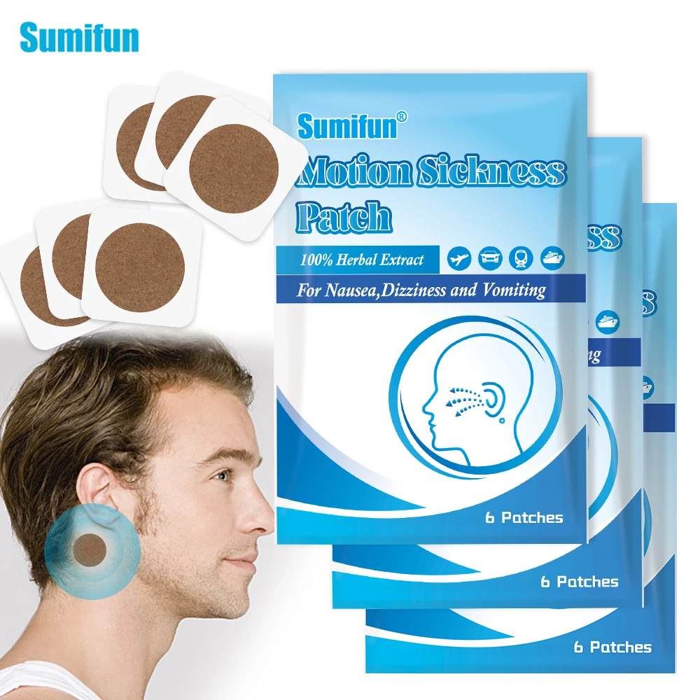 

New Sumifun 6pcs/bag Anti Motional Sickness Patch Relieve Nausea Vomiting Navel Sticker Herbal Dizziness Medical Plaster