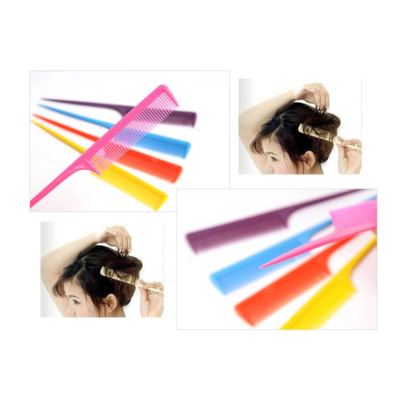 Профессиональная пластиковая расческа для волос с Острым Хвостом термостойкая