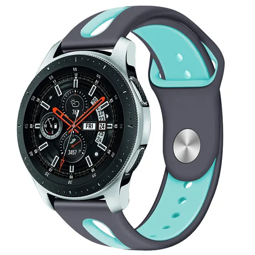 dark gray water duck 22 мм gear S3 Frontier спортивный силиконовый ремешок для samsung Galaxy Watch 46 мм сменный Ремешок Браслет huawei аксессуары GT - Цвет ремешка: dark gray water duck