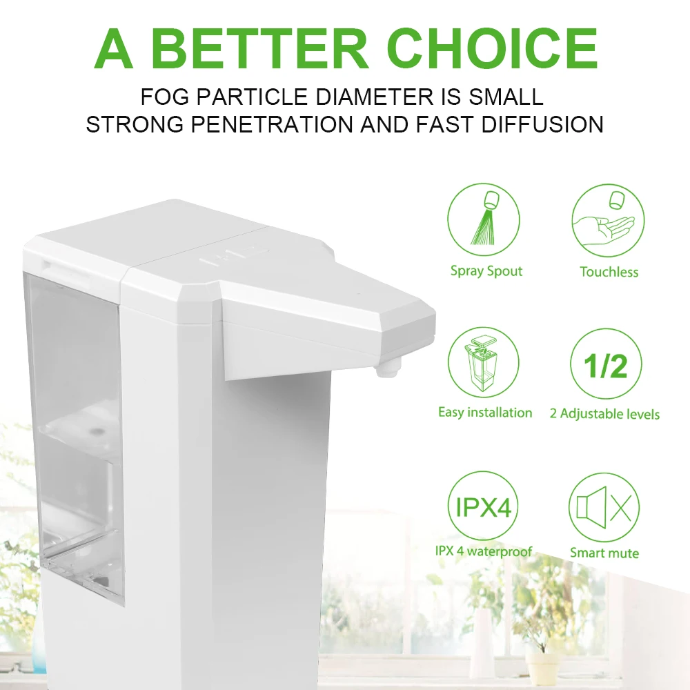 500 мл автоматический алкогольный диспенсер для спрея Бесконтактное