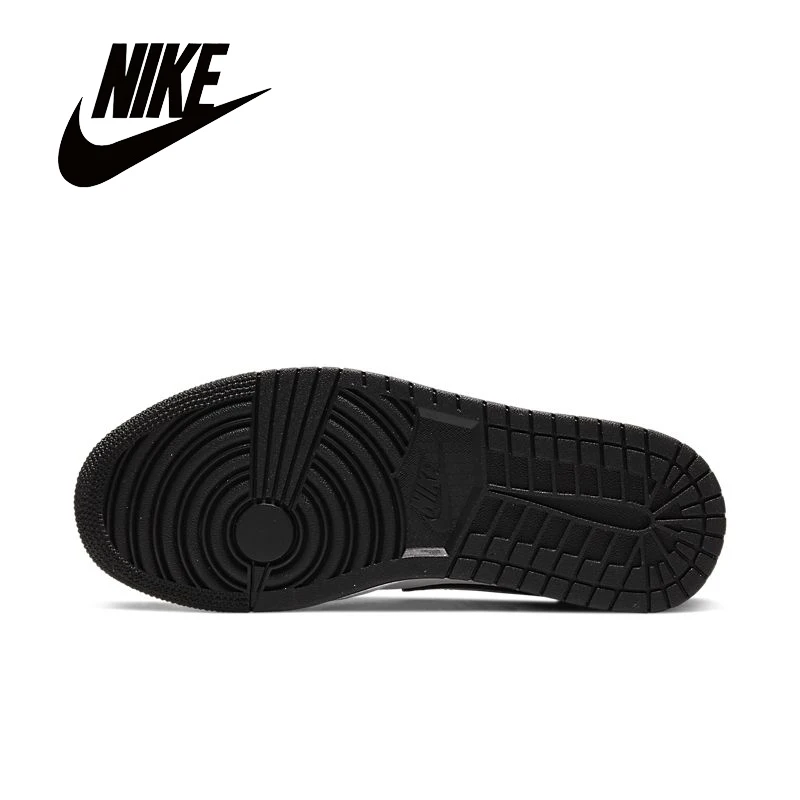 

Nike baskets Air Jordan 1 gris fum mi-clair, chaussures de Basketball pour hommes et femmes, taille 36-45, 554724-092