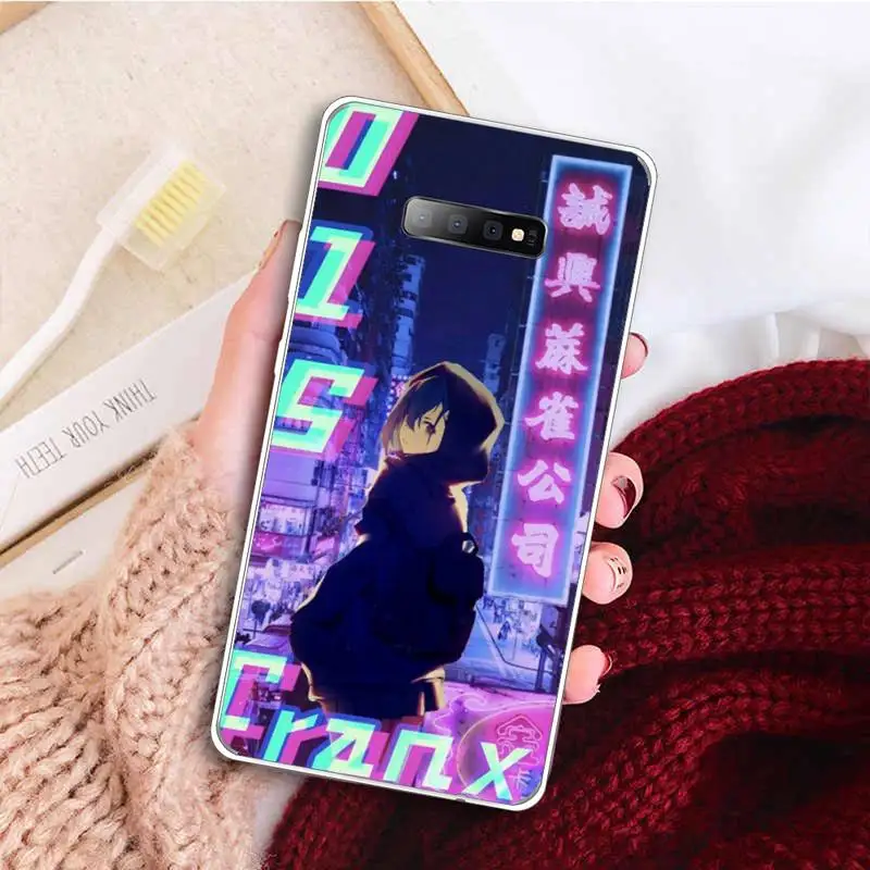

Vaporwave Glitch Anime aesthetics Phone Case Transparent For Samsung Galaxy S A 5 7 8 9 2015 20 edge plus 10 e lite 2019