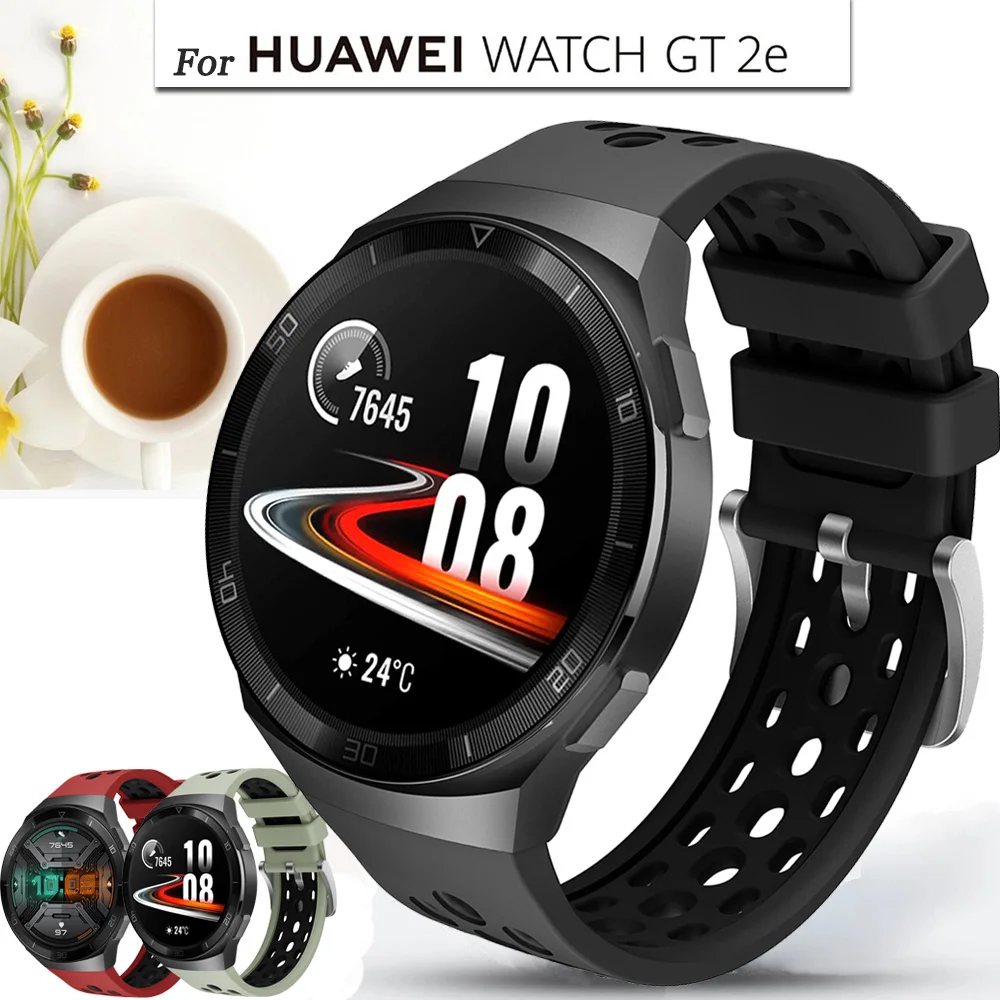 

Sport Silicone Watch Strap For Huawei watch GT 2e SmartWatch band Replacement GT2e WristBand 22mm Bracelet belt ремешок