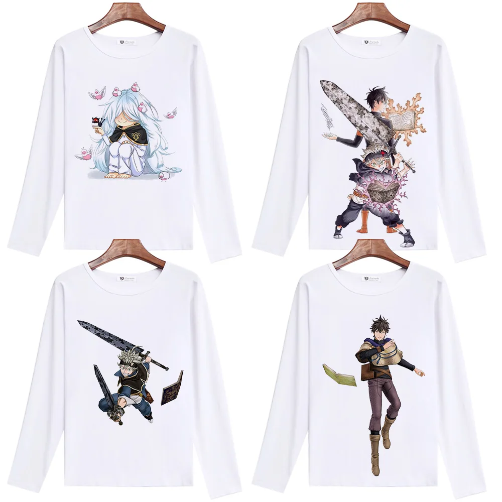 Футболка для косплея с изображением черного клевера футболка длинным рукавом