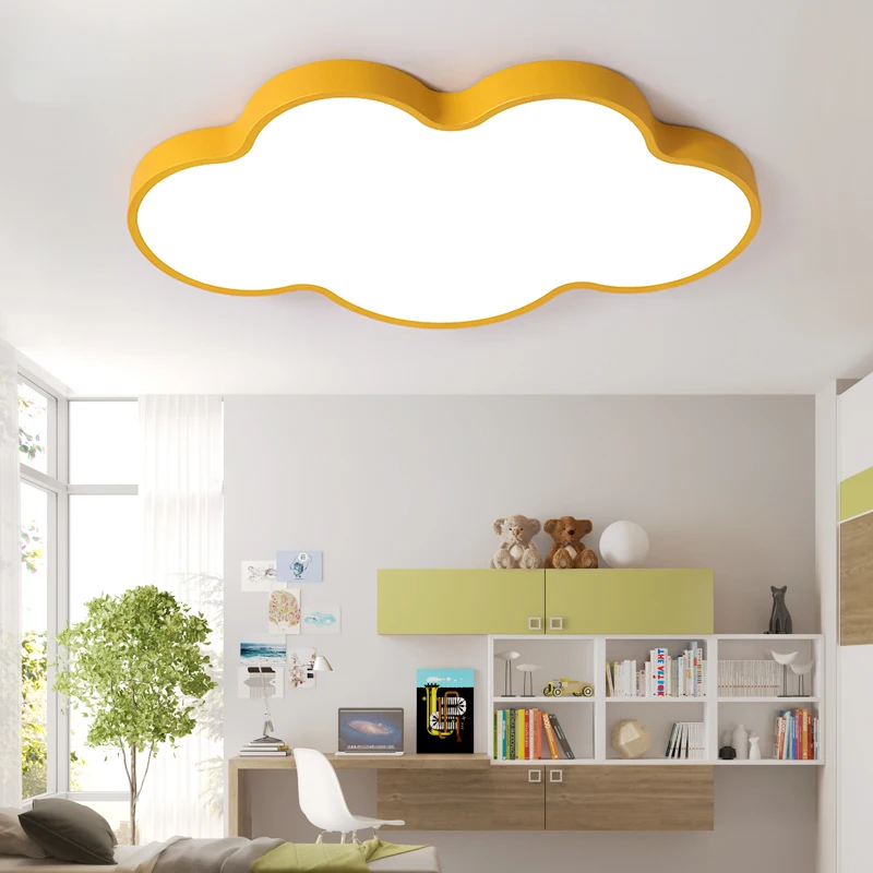 Luces de techo Led Estilo nórdico para el hogar, iluminación moderna de Macaron Cloud para sala de estar, comedor, dormitorio y habitación de niños, lámpara para interior