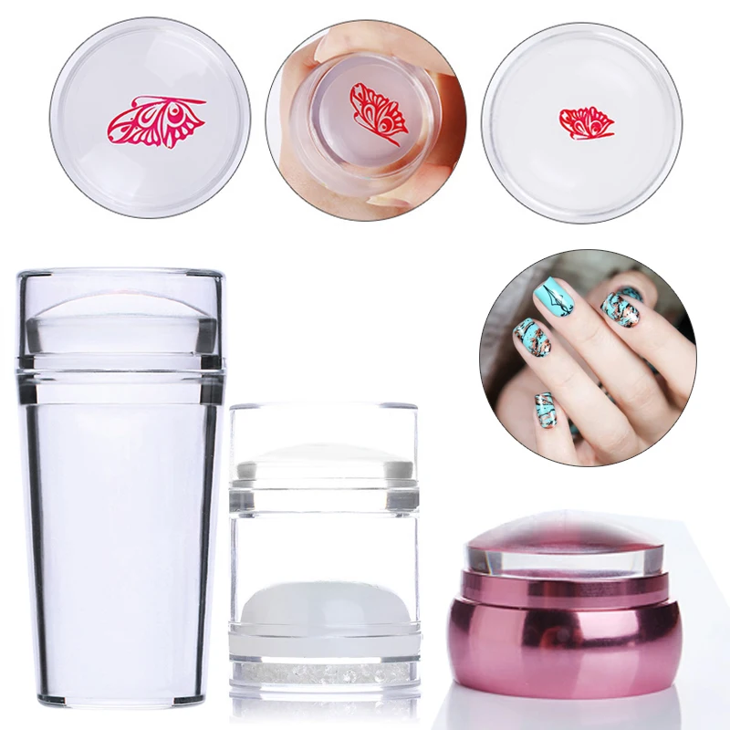 Штамп для ногтей шаблоны дизайна принтер прозрачная Желейная силиконовая