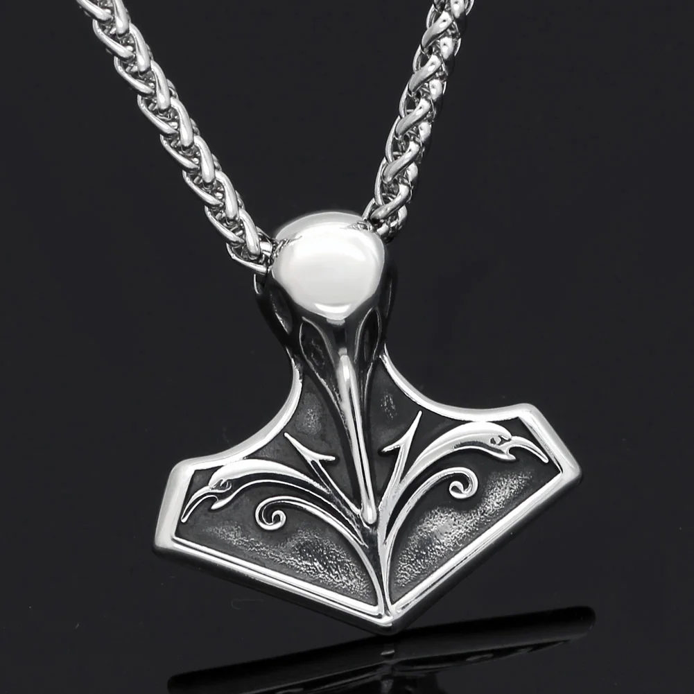 Мужская подвеска из нержавеющей стали норвежский викинг молот Тора Ворон амулет