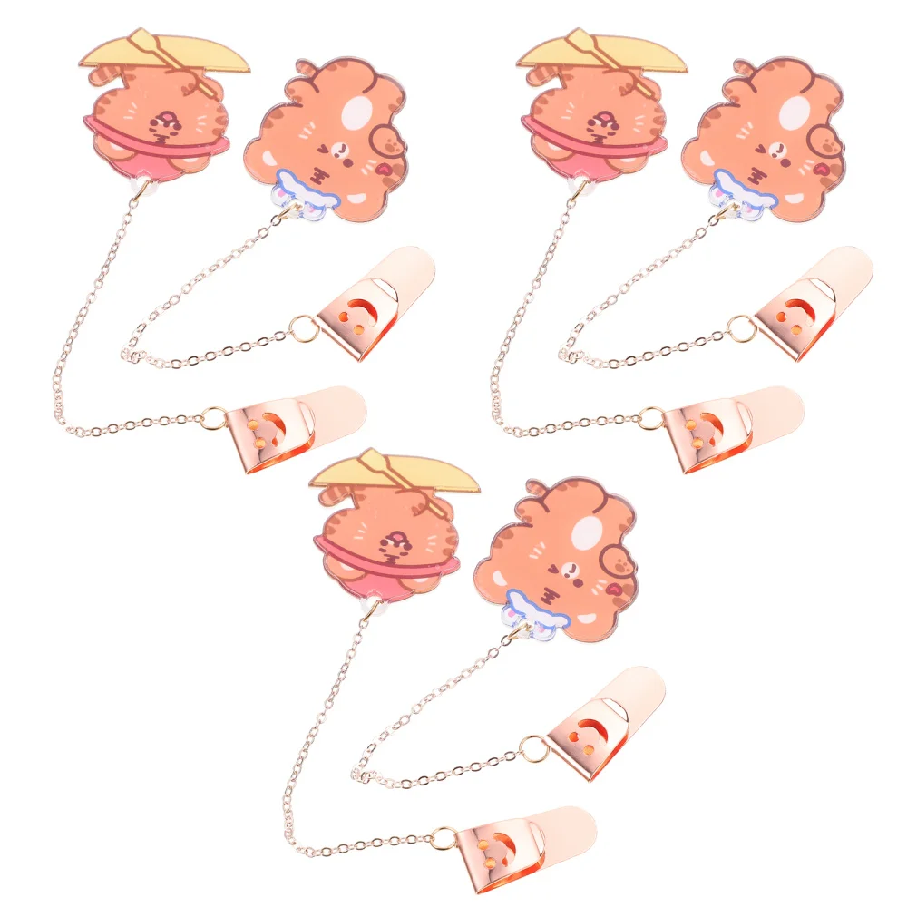 

6pcs Adorable Pendant Book Markers Creative Pendant Bookmarks Page Markers